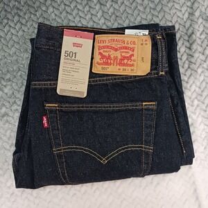 Levi's 501 Original Jeans‎ Regular Through the thigh Straight Leg Button Fly